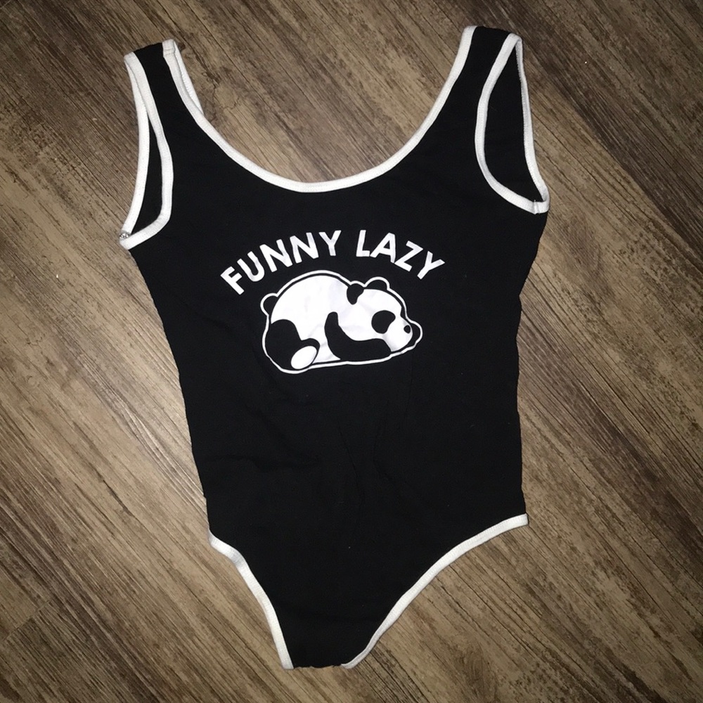 Black panda Bodysuit
